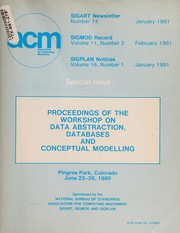 Cover of: Proceedings of Workshop on Data Abstraction, Databases, and Conceptual Modelling, Pingree Park, Colorado, June 23-26, 1980