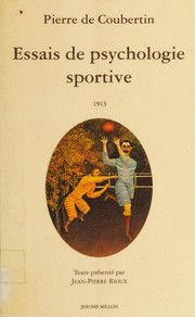 Cover of: Essais de psychologie sportive, 1913