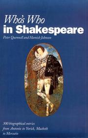 Cover of: Who's who in Shakespeare by Peter Quennell
