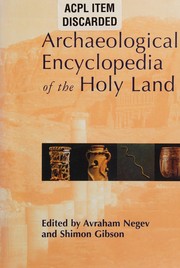 Cover of: Archaeological encyclopedia of the Holy Land
