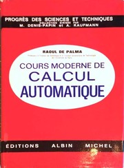 Cover of: Cours moderne de calcul automatique
