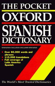 Cover of: Diccionario español/inglés - inglés/español: The Pocket Oxford Spanish