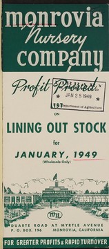 Cover of: Profit proved list on lining out stock for January, 1949 by Monrovia Nursery Co