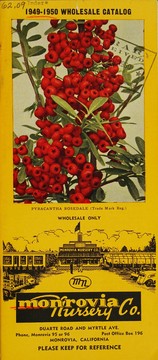 Cover of: 1949-1950 wholesale catalog by Monrovia Nursery Co