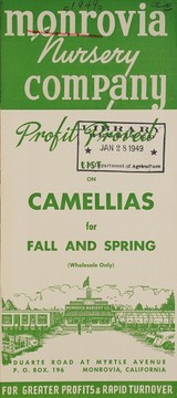 Cover of: Profit proved list on camellias for fall and spring: (wholesale only)