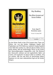 Cover of: Das Böse kommt auf leisen Sohlen. by Ray Bradbury