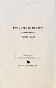 Cover of: Der giber in ḳeyṭen by 