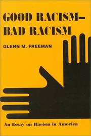 Cover of: Good racism--bad racism