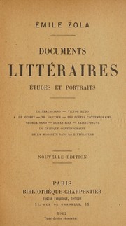 Cover of: Documents littéraires: études et portraits