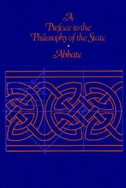 Cover of: A preface to the philosophy of the state | Fred J. Abbate