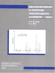 Cover of: Simulation methodology for statisticians, operations analysts, and engineers