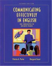 Cover of: Communicating effectively in English by Patricia A. Porter