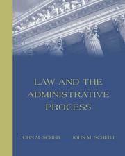 Cover of: Law and the administrative process