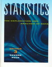 Cover of: Statistics: the exploration and analysis of data