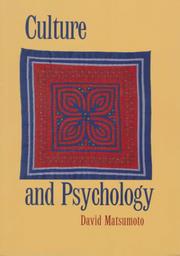Cover of: Culture and psychology by David Ricky Matsumoto