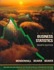 Cover of: A course in business statistics by William Mendenhall