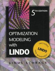 Cover of: Optimization Modeling With LINDO