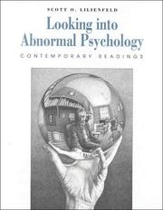 Cover of: Looking into abnormal psychology: contemporary readings