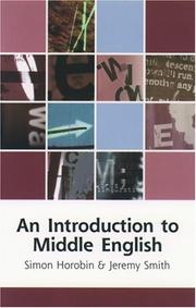 Cover of: An Introduction to Middle English by Simon Horobin, Jeremy Smith