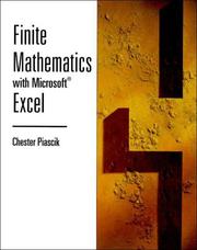 Cover of: Finite math with Microsoft Excel by Chester Piascik