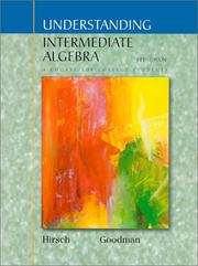 Cover of: Understanding Intermediate Algebra with CD by Lewis Hirsch, Lewis R. Hirsch, Arthur Goodman, Lewis Hirsch, Arthur Goodman