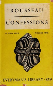 Cover of: Confessions: In Two Volumes: Volume One