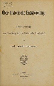 Cover of: Über historische Entwickelung