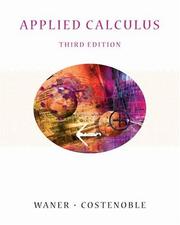 Cover of: Applied calculus by Stefan Waner