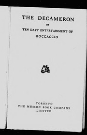 Cover of: The decameron, or, Ten days' entertainment of Boccaccio by Giovanni Boccaccio