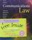 Cover of: Communications law