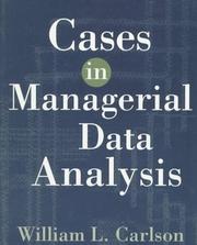 Cover of: Cases in managerial data analysis