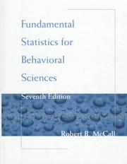 Fundamental statistics for behavioral sciences by Robert B. McCall
