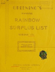 Cover of: Greening's annual rainbow surplus list: spring 1950