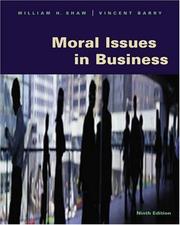 Cover of: Moral Issues in Business (with InfoTrac) (Moral Issues in Business)