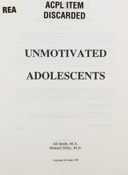 Cover of: Unmotivated adolescents