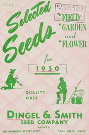 Selected seeds for 1950 by Dingel & Smith Seed Company