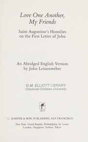 Cover of: Love one another, my friends by Augustine of Hippo