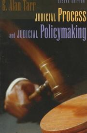Cover of: Judicial process and judicial policymaking