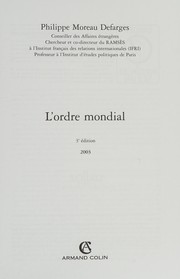 L'ordre mondial by Philippe Moreau Defarges