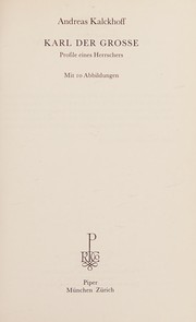 Cover of: Karl der Grosse by Andreas Kalckhoff