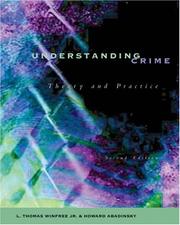 Cover of: Understanding Crime by Jr., L. Thomas Winfree, Howard Abadinsky