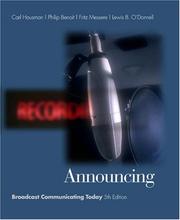 Cover of: Announcing: broadcast communicating today