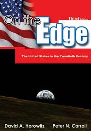 On the edge by David A. Horowitz, David A. Horowitz, Horowitz, David Horowitz, David Lee