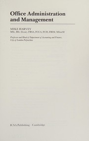 Cover of: Office administration and management by Mike Harvey