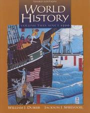 Cover of: World History Since 1500, Volume II (Non-InfoTrac Version)