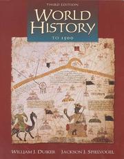 Cover of: World History to 1500 (Non-InfoTrac Version) by William J. Duiker, Jackson J. Spielvogel