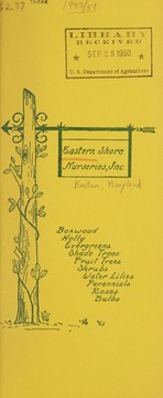 Price list, fall 1950 - spring 1951 by Eastern Shore Nurseries