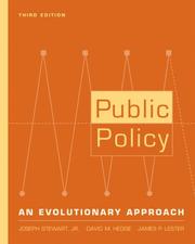 Cover of: Public Policy by Jr., Joseph Stewart, David M. Hedge, James P. Lester