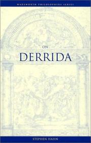 Cover of: On Derrida by Stephen Hahn