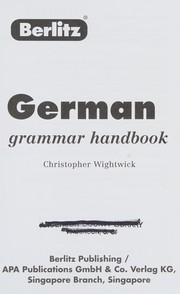 Cover of: German grammar handbook
